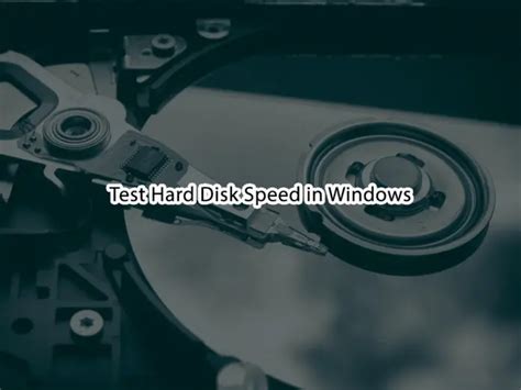 how to test the hard drive speed|test drive speed windows 11.